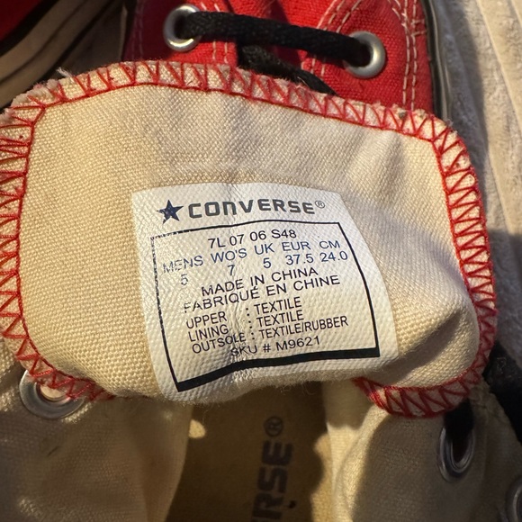 Converse Red High-Top Sneakers - Picture 7 of 12